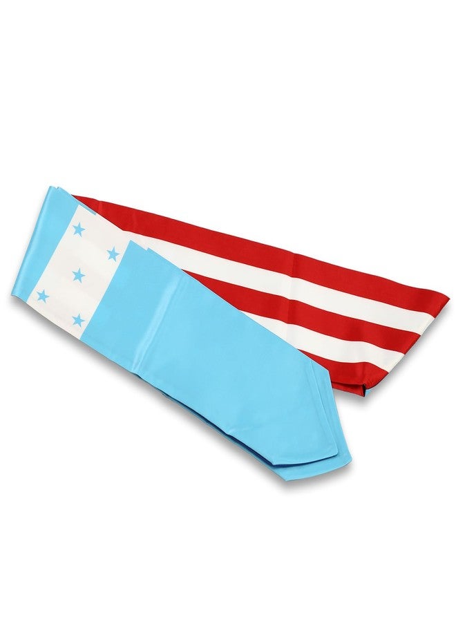 LLBFHH USA And Honduras Flag Graduation Stole, Satin Embroidery Graduation Sash for International Students, 72 Inch Length. - Image 5